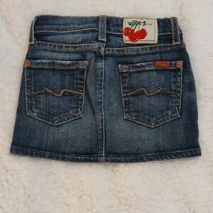 7 For All Mankind Girls Size 5 Jean Mini Skirt